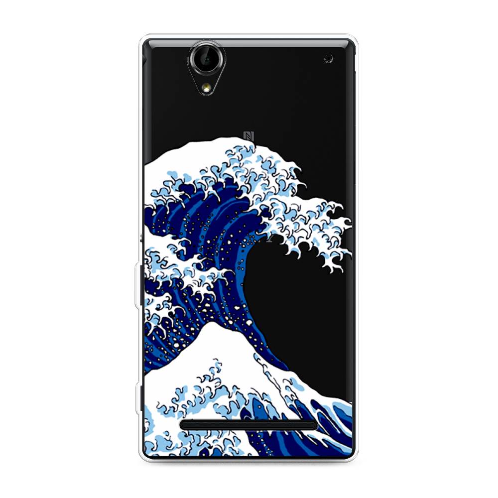 

Чехол Awog на Sony Xperia T2 Ultra "Волна в Канагаве", Разноцветный, 50950-4