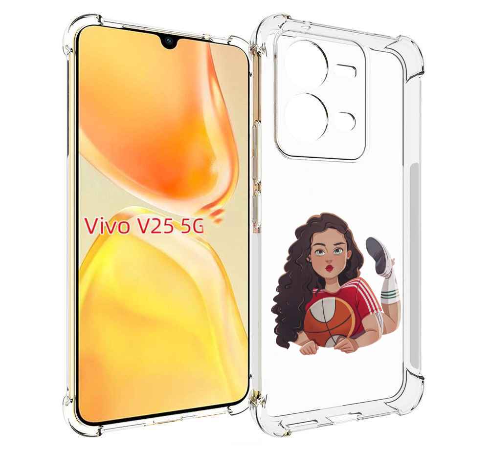 

Чехол MyPads Баскетболитска-в-гольфах женский для Vivo V25 5G / V25e, Прозрачный, Tocco