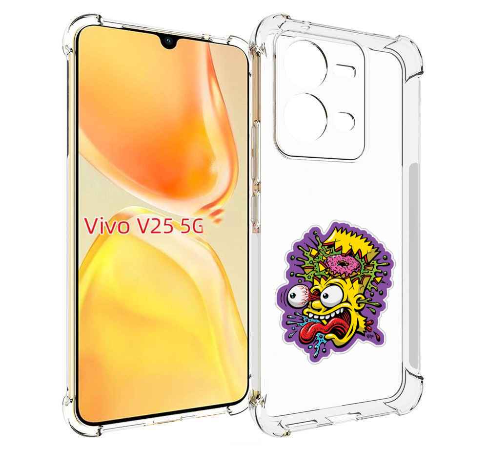 

Чехол MyPads Барт-Симпсон для Vivo V25 5G / V25e, Прозрачный, Tocco