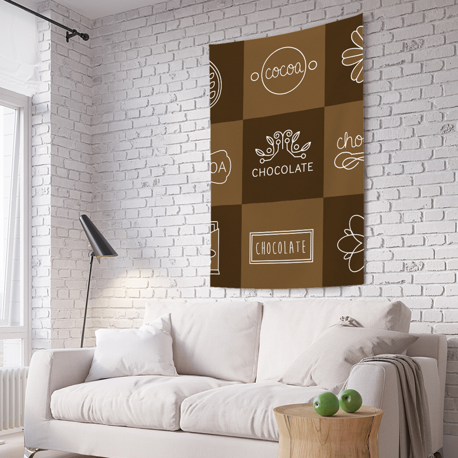 

Вертикальное фотопанно на стену JoyArty Логотипы какао 150x200 см, Логотипы какао