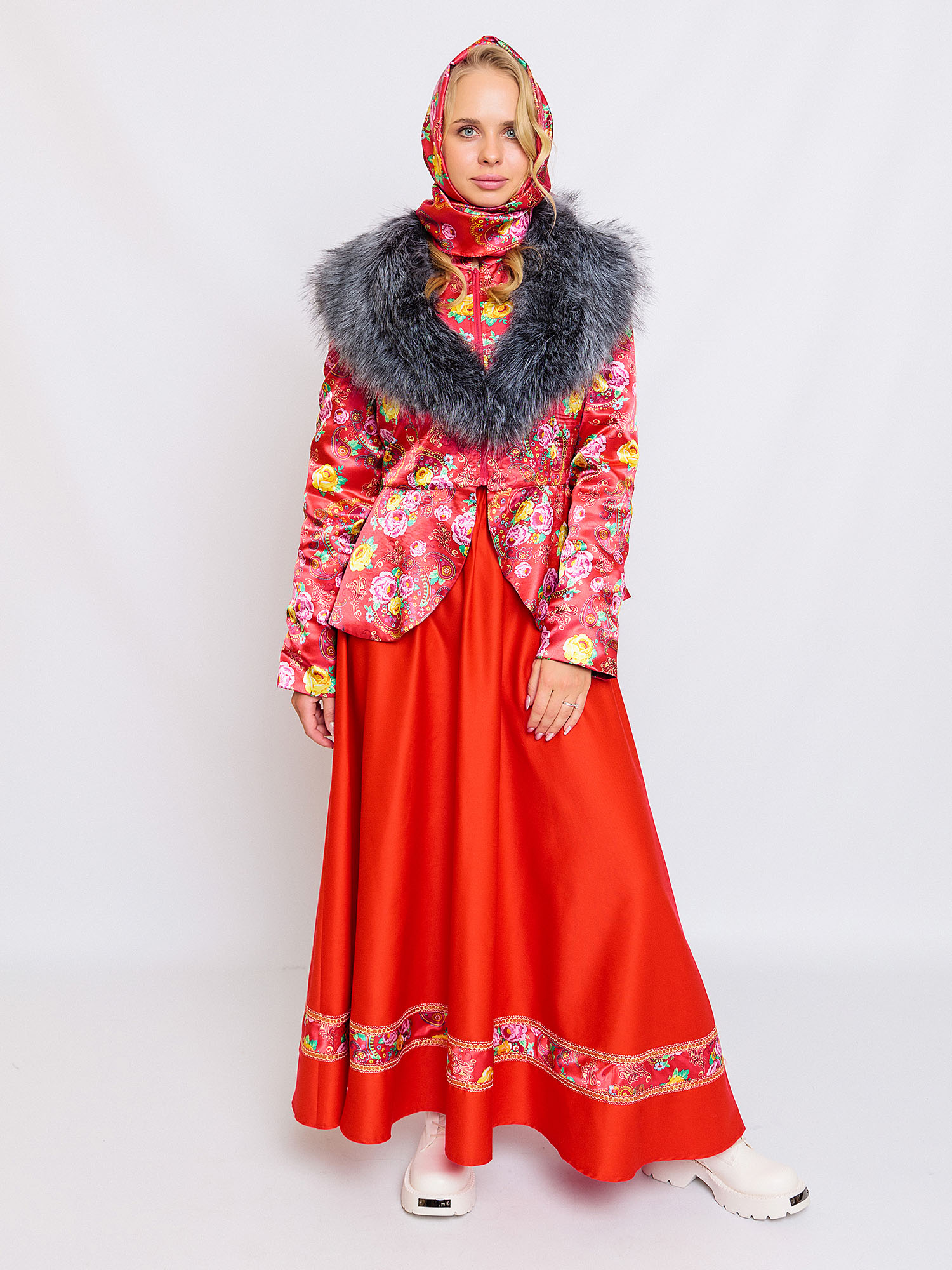 

Костюм карнавальный женский Матрена Batik 5032 к-24 красный 164-44, 5032 к-24