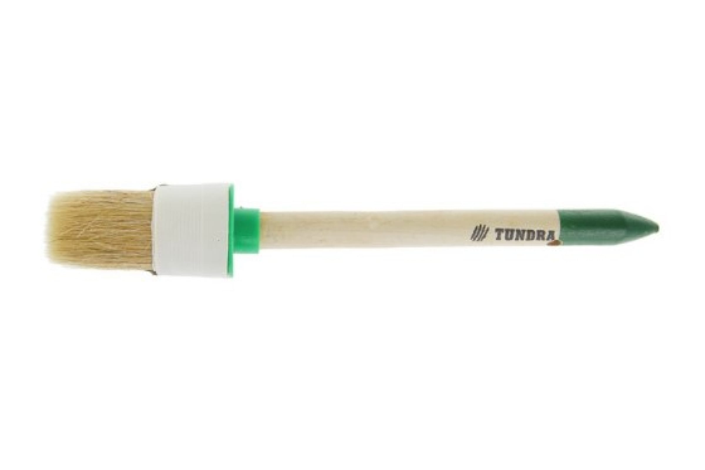 TUNDRA Кисть круглая , натуральная щетина, деревянная ручка, №12, 45 мм 881555