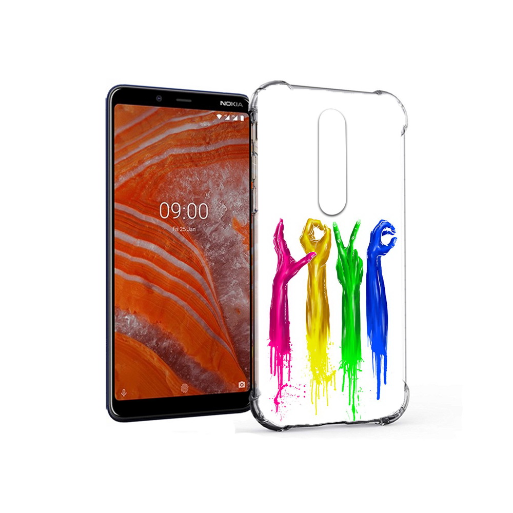 

Чехол MyPads Tocco для Nokia 3.1 Plus яркие руки love (PT121397.96.707), Прозрачный, Tocco