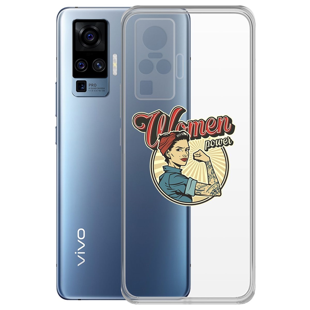 фото Чехол-накладка krutoff clear case women power для vivo x50