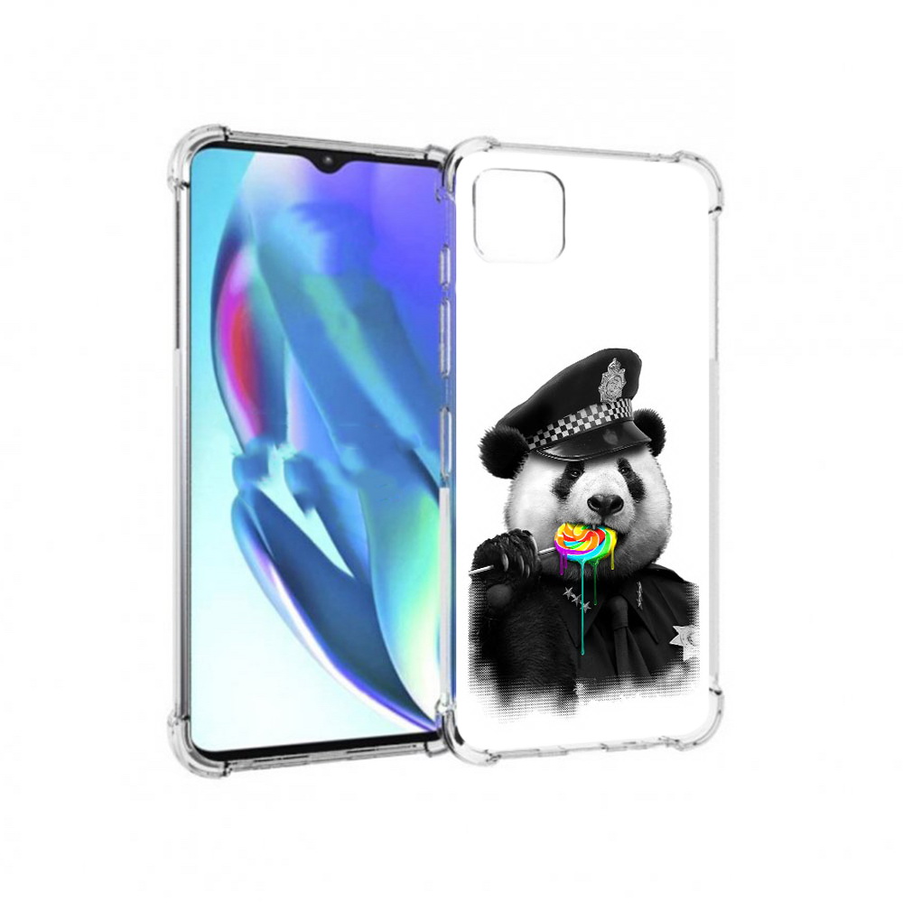 

Чехол MyPads Tocco для Motorola Moto G50 Панда полиция (PT227066.350.130), Прозрачный, Tocco