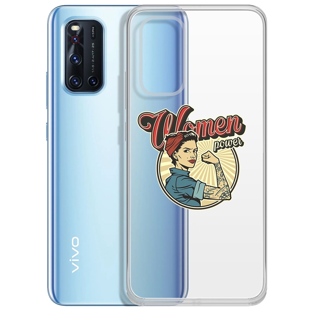 фото Чехол-накладка krutoff clear case women power для vivo v19