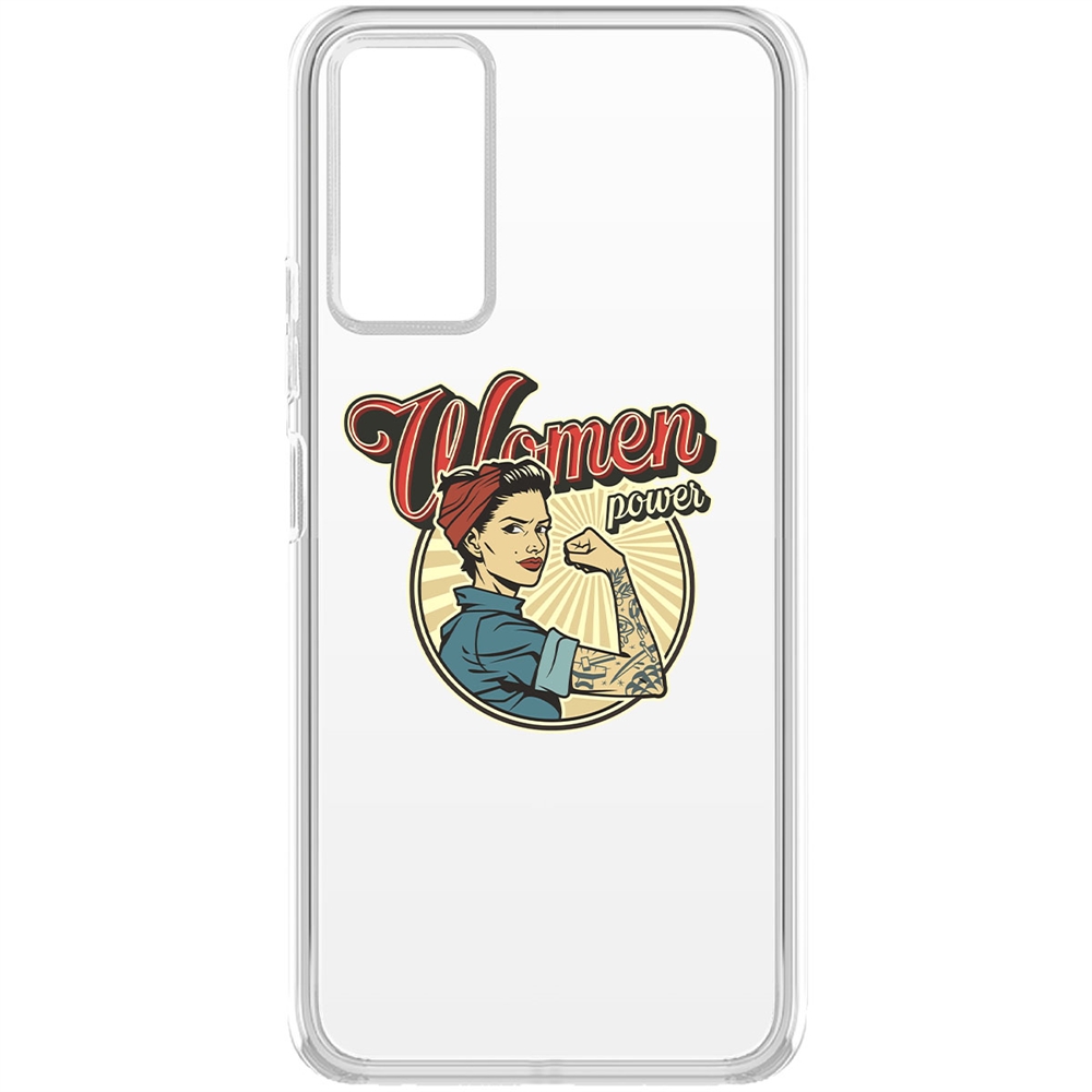 

Чехол-накладка Krutoff Clear Case Women Power для TECNO Pova 2, Разноцветный