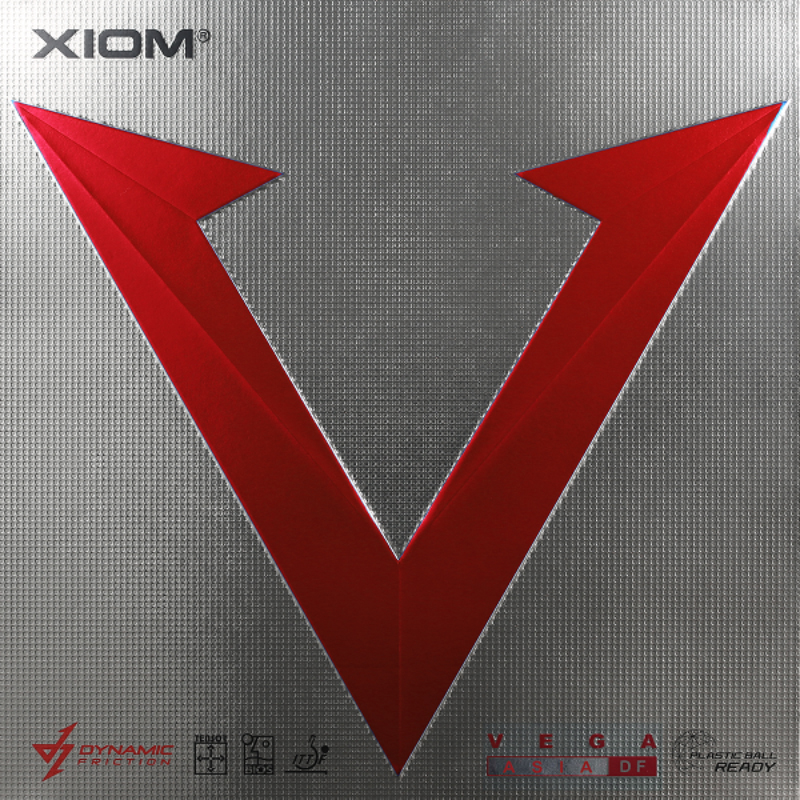 Накладка для настольного тенниса XIOM Vega Asia DF, Red, 2.0