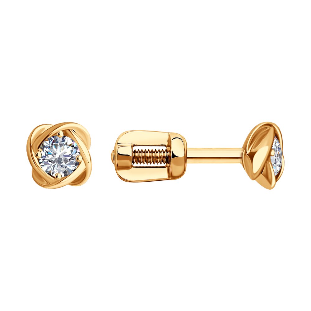 

Серьги из красного золота SOKOLOV 1020458, бриллиант, 1020458