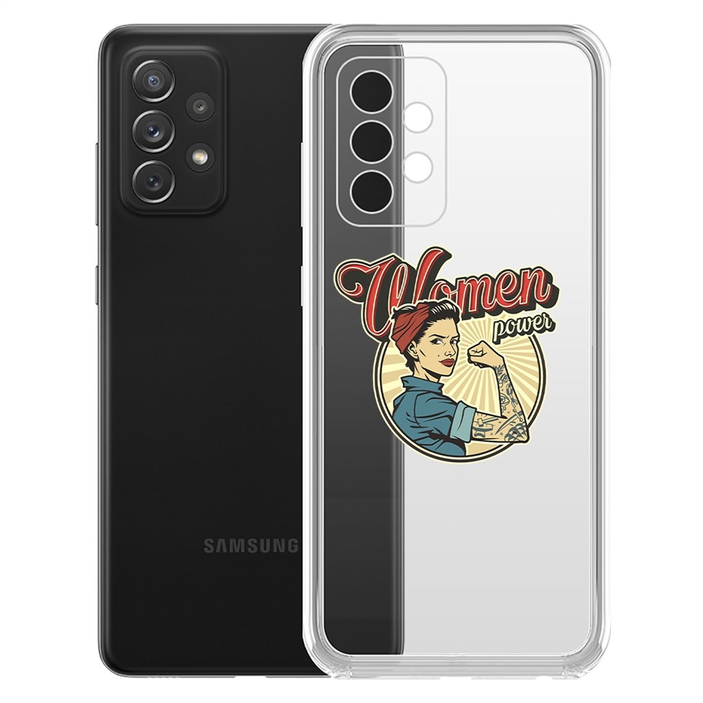 фото Чехол-накладка krutoff clear case women power для samsung galaxy a72 (a725)