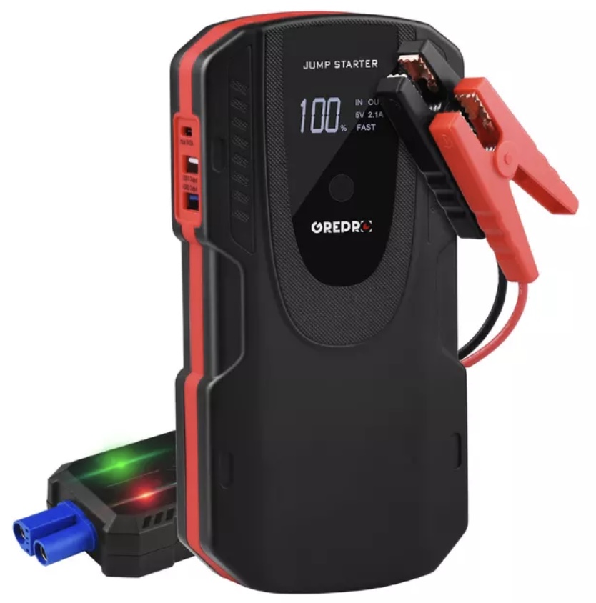 

Пусковое устройство портативное бустер Grepro 12800mAh 1000A. Jump starter. Powerbank.