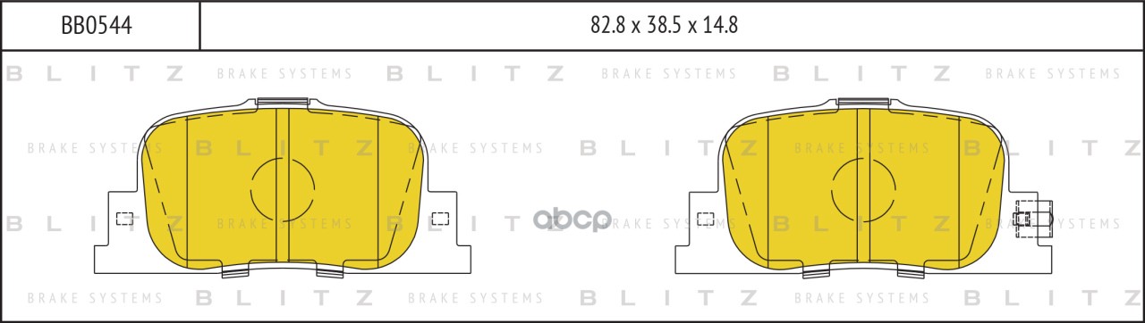 фото Колодки зад.lifan solano 08-> byd f3 08-> blitz арт. bb0544