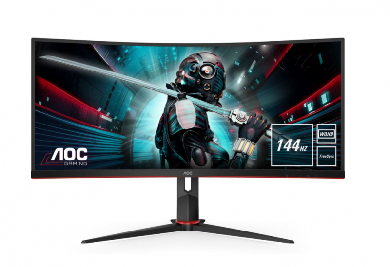 

34" Монитор AOC CU34G2X/BK Black/ Red 144Hz 3440x1440 VA, Черный;красный, CU34G2X/BK