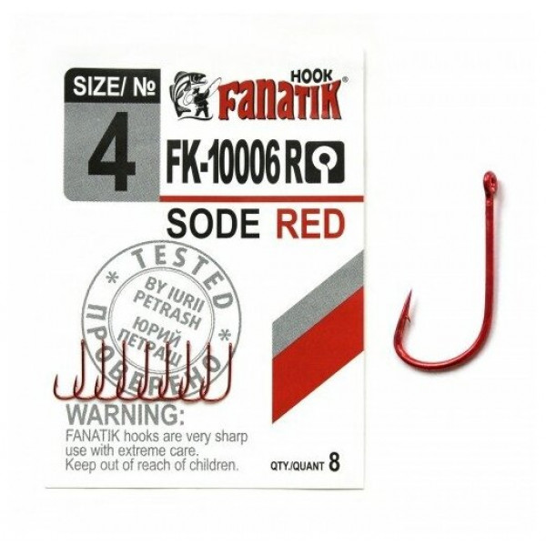 Крючки Fanatik FK-10006 SODE Red 6 7штуп 14900₽