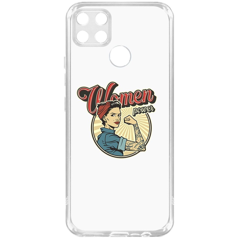 

Чехол-накладка Krutoff Clear Case Women Power для Realme C25S