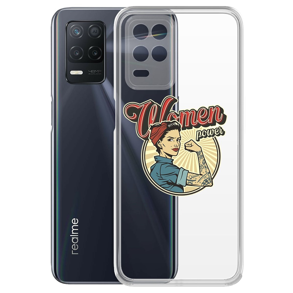 фото Чехол-накладка krutoff clear case women power для realme 8 5g