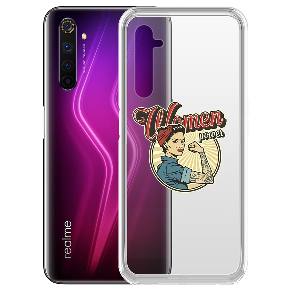 

Чехол-накладка Krutoff Clear Case Women Power для Realme 6 Pro