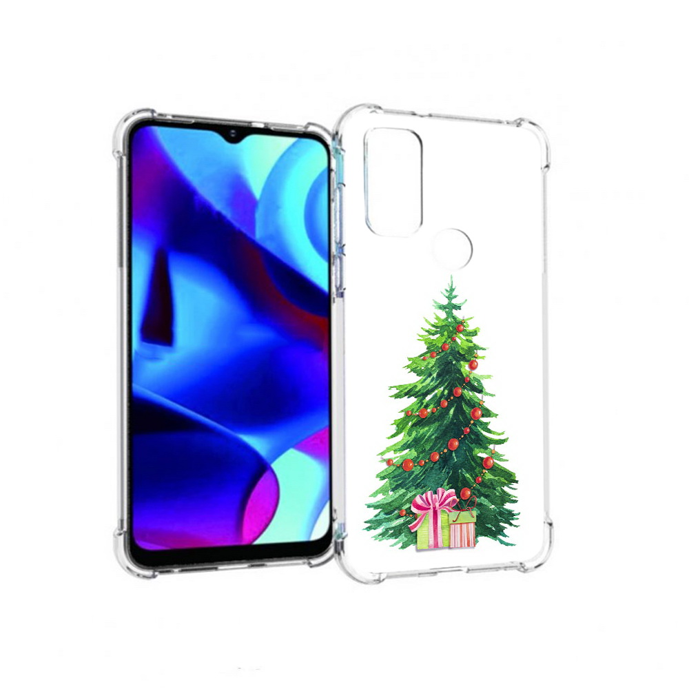 

Чехол MyPads Tocco для Motorola Moto G Елка новогодняя с подарками акварель, Прозрачный, Tocco