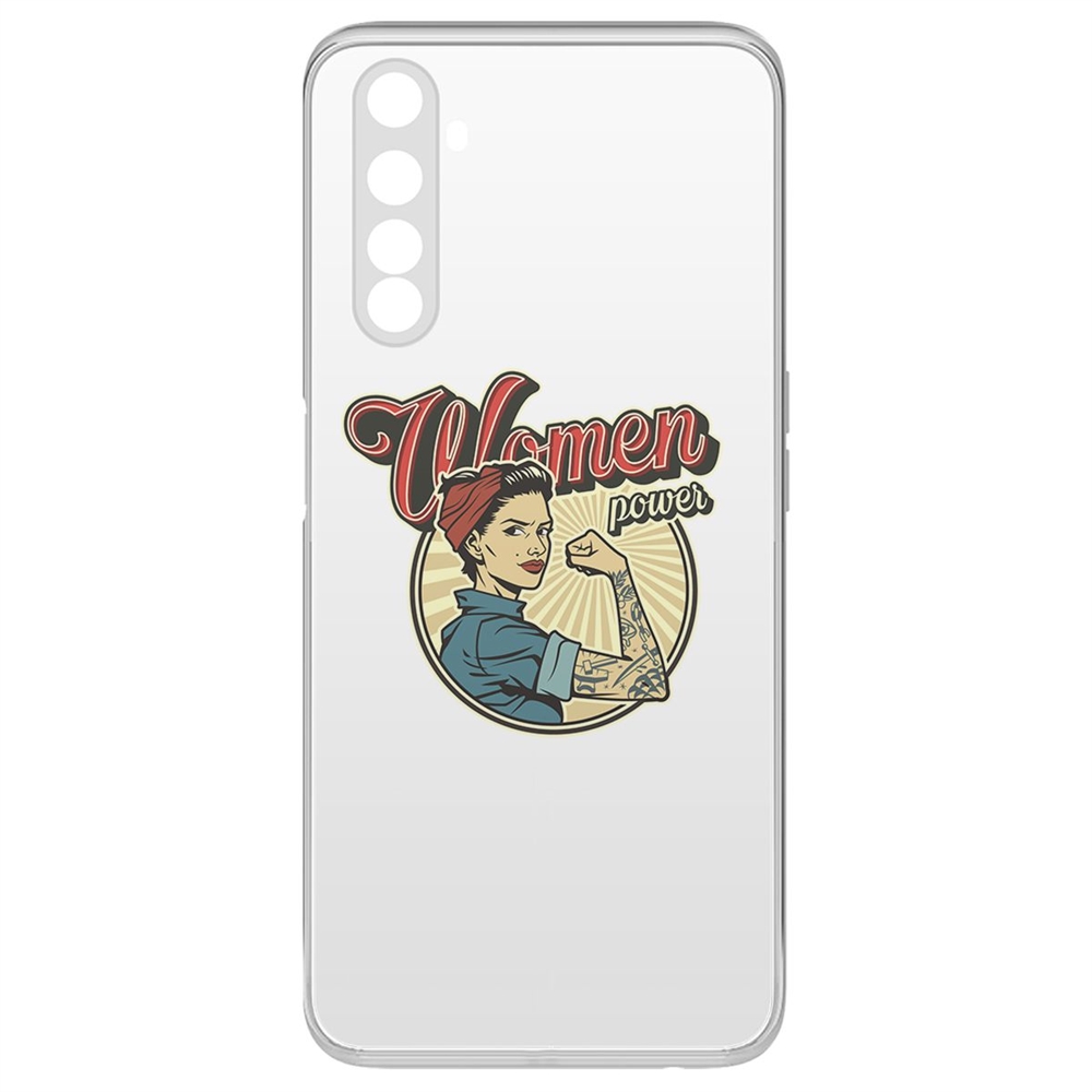 фото Чехол-накладка krutoff clear case women power для realme 6