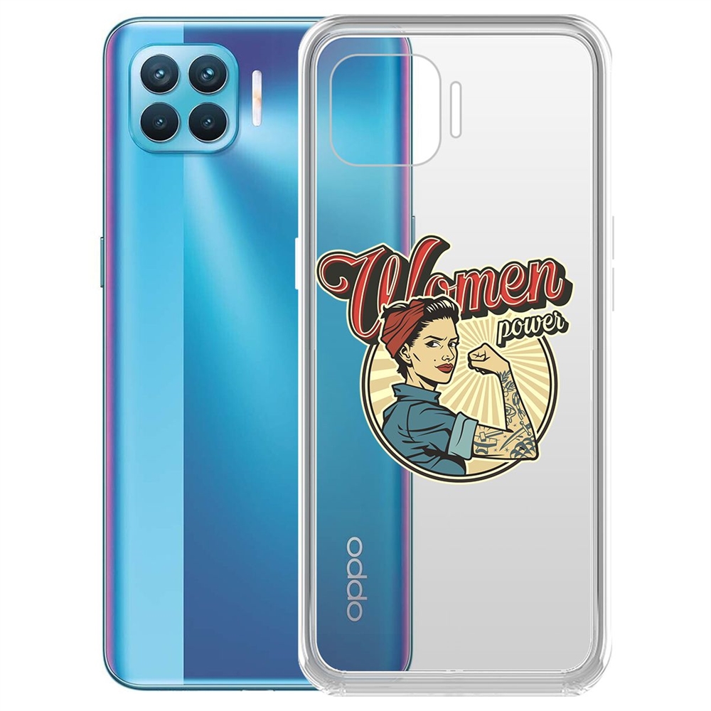 фото Чехол-накладка krutoff clear case women power для oppo reno4 lite