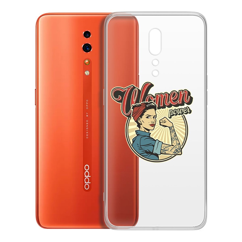 

Чехол-накладка Krutoff Clear Case Women Power для OPPO Reno Z