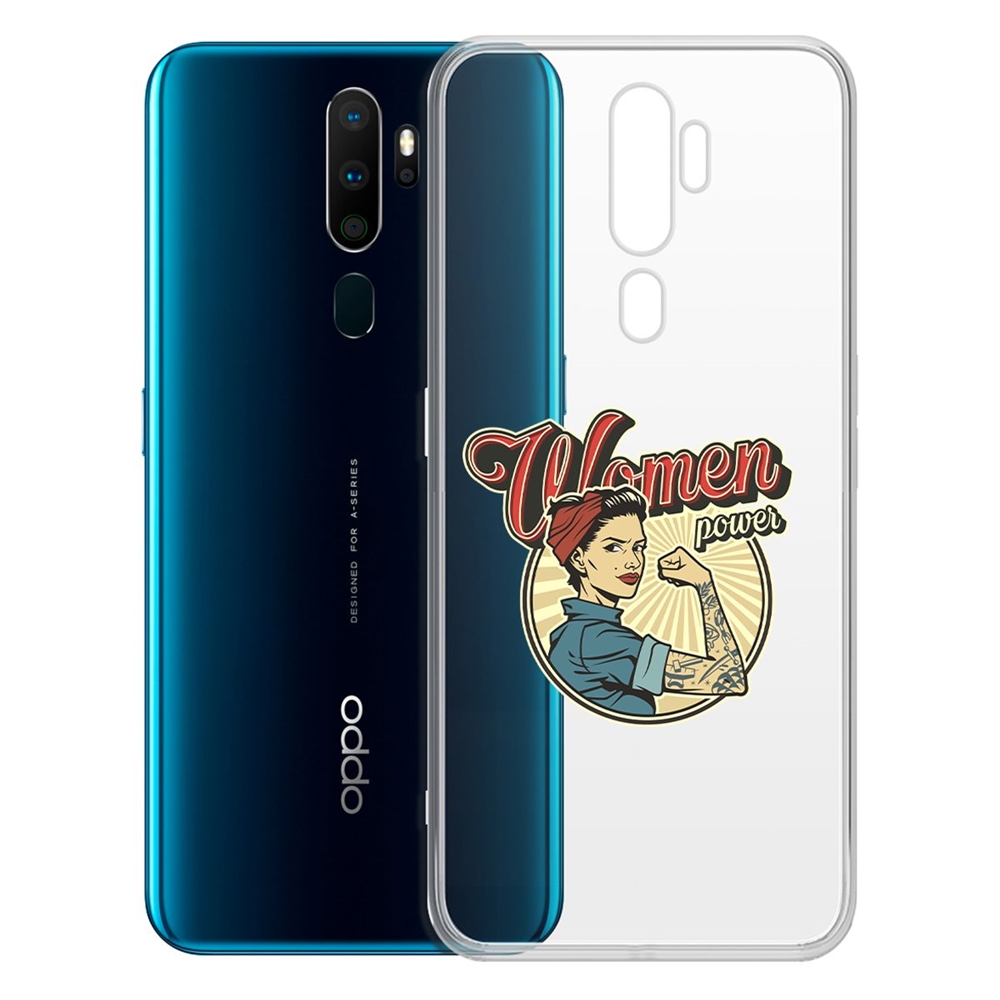 фото Чехол-накладка krutoff clear case women power для oppo a5 (2020)/a9 (2020)