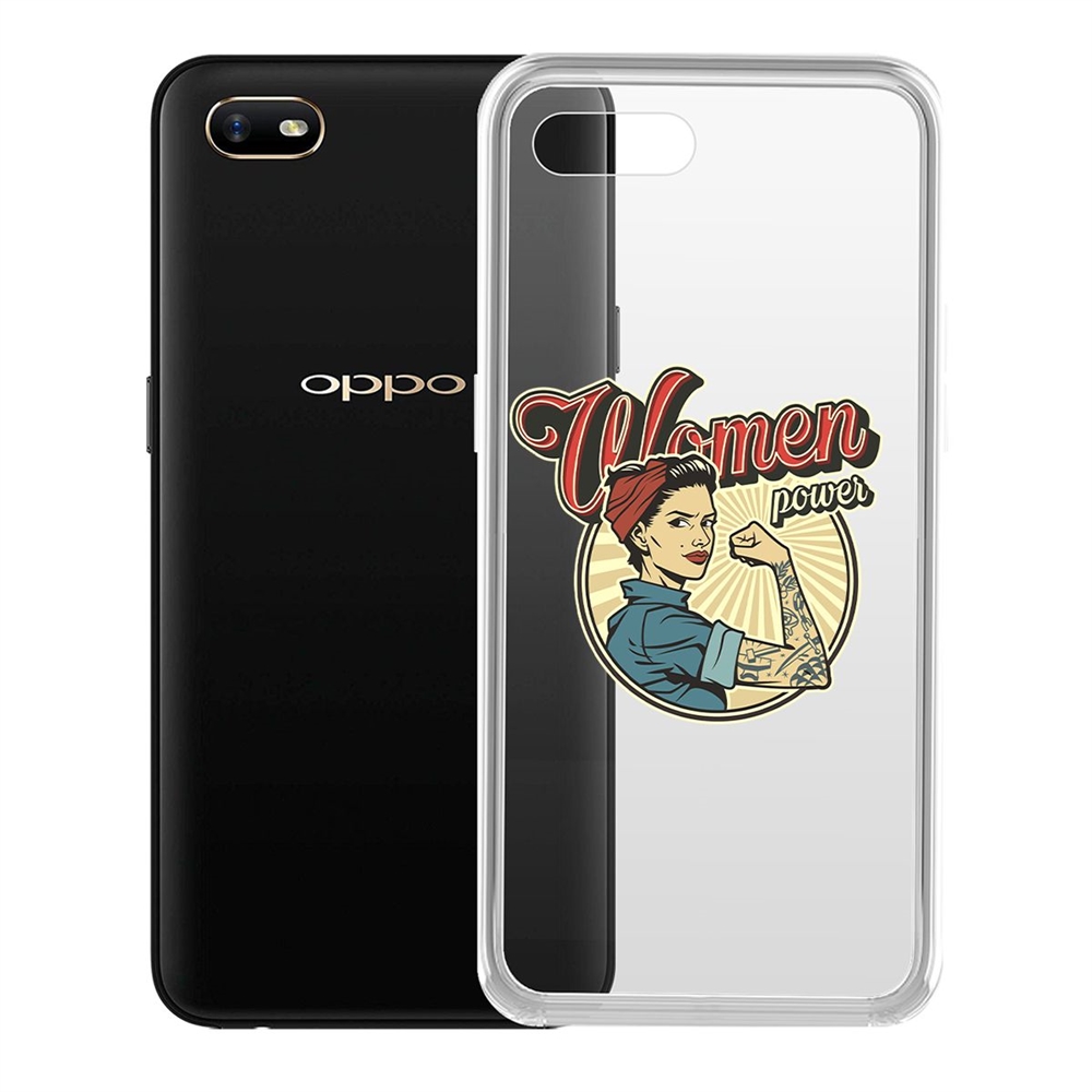 фото Чехол-накладка krutoff clear case women power для oppo a1k/realme c2