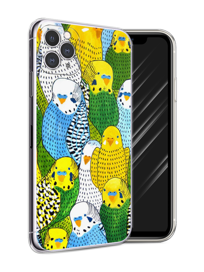 

Чехол Awog на Apple iPhone 11 Pro Max / Айфон 11 Pro Max "Попугаи", Разноцветный, 12250-1