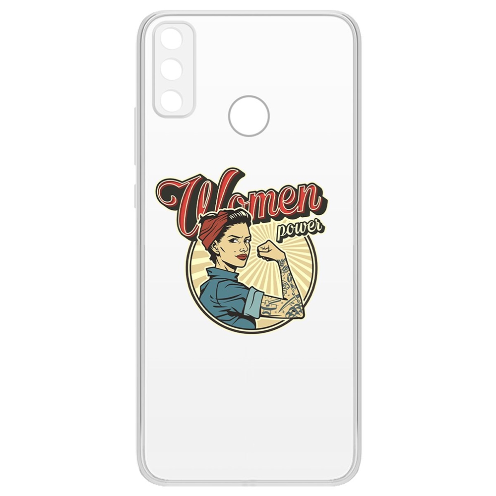 фото Чехол-накладка krutoff clear case women power для huawei y8s