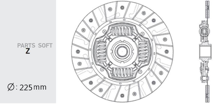 

VALEO PHC VW-25 Диск сцепл.VW GOLF II-III PASSAT III-IV T IV 1.8-2.0 88-03 1шт