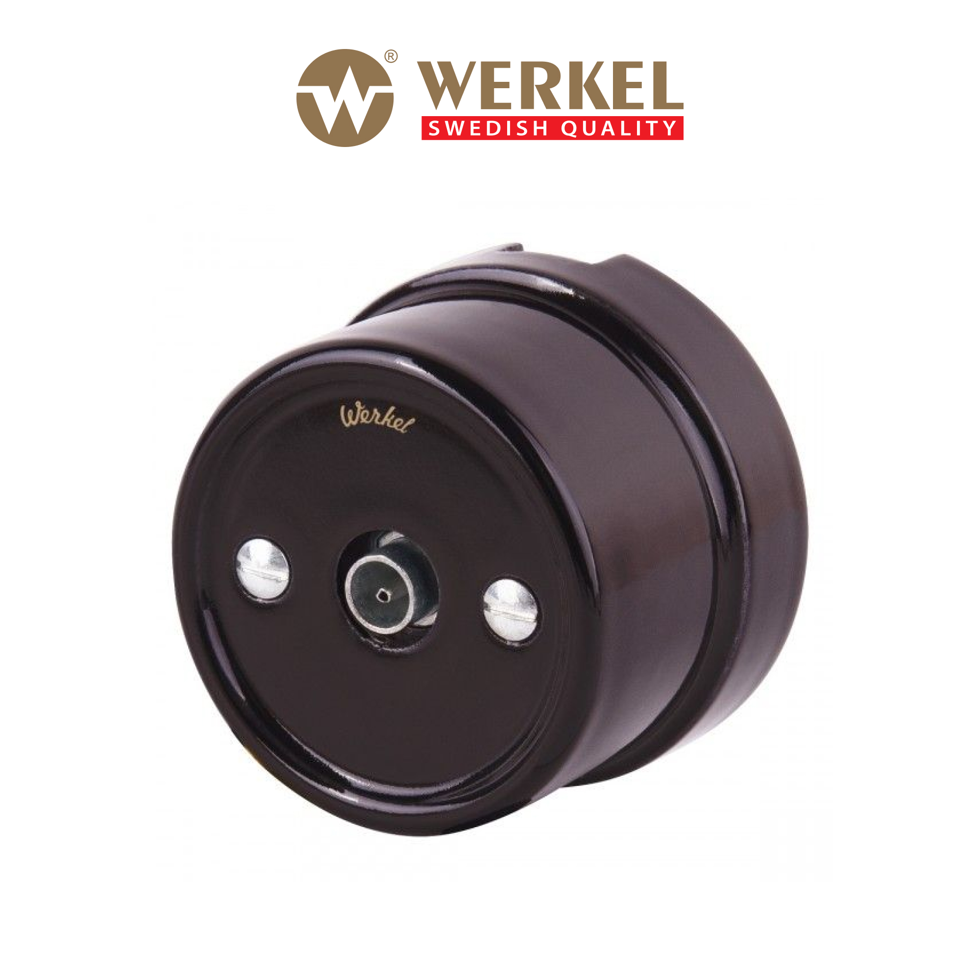 Накладная керамическая оконечная ТВ-розетка Werkel Retro W5683014 коричневый 5230₽