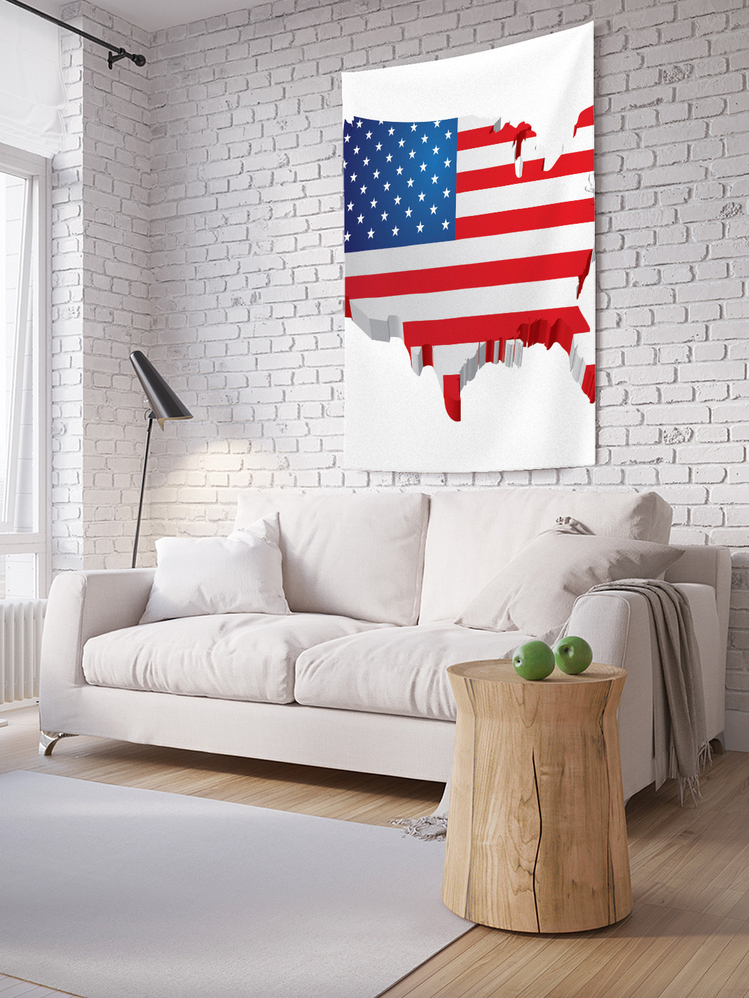 

Вертикальное фотопанно на стену JoyArty Карта США 3Д 100x150 см, Карта США 3Д