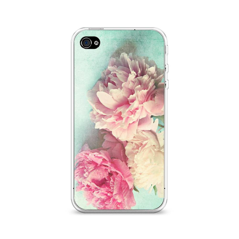 

Чехол Awog на Apple iPhone 4/4S / Айфон 4/4S "Пионы new", Разноцветный, 10150-8