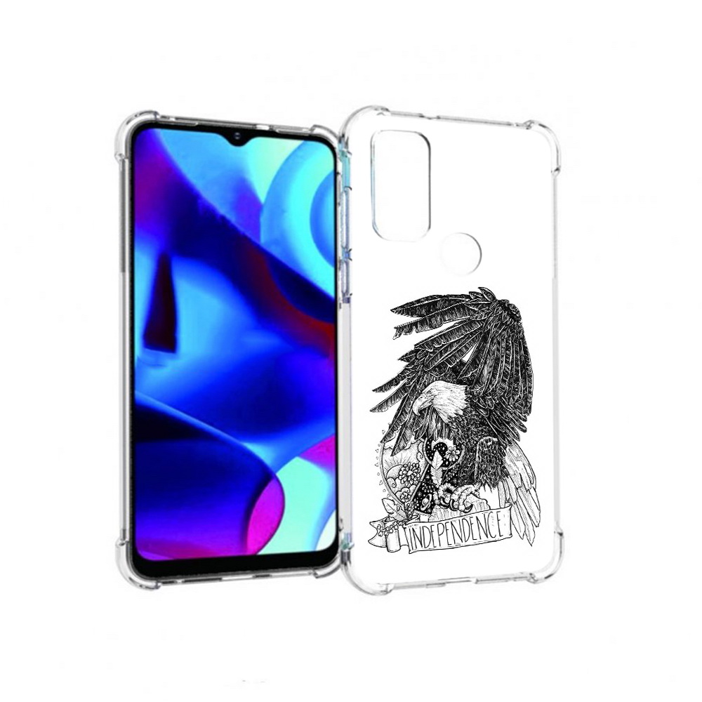 

Чехол MyPads Tocco для Motorola Moto G черно белый сокол (PT227075.349.688), Прозрачный, Tocco