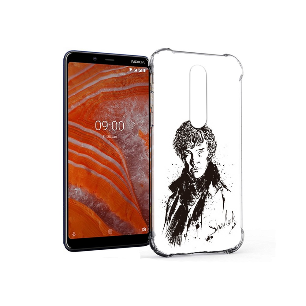 

Чехол MyPads Tocco для Nokia 3.1 Plus шерлок холмс портрет (PT121397.96.698), Прозрачный, Tocco