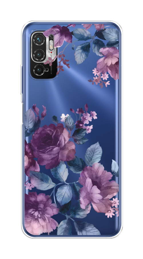 

Чехол на Xiaomi Redmi Note 10T/10 5G "Purple Blossoms", Синий;фиолетовый, 310750-1