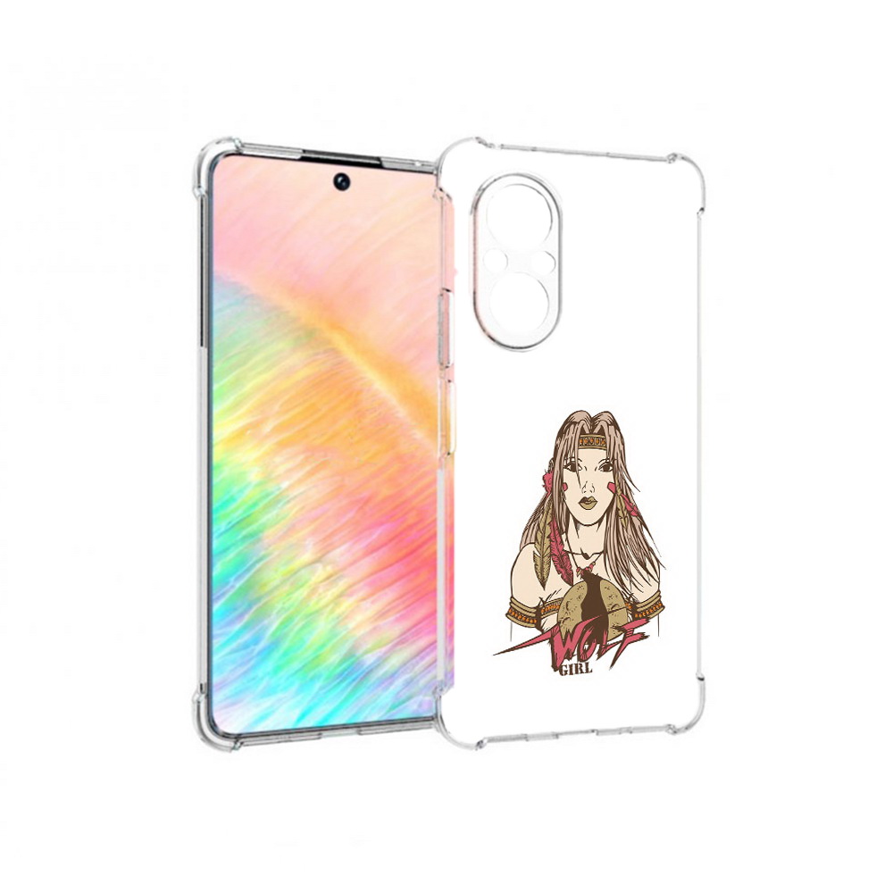 

Чехол MyPads Tocco для Honor 50 SE девушка волк (PT223907.20.306), Прозрачный, Tocco