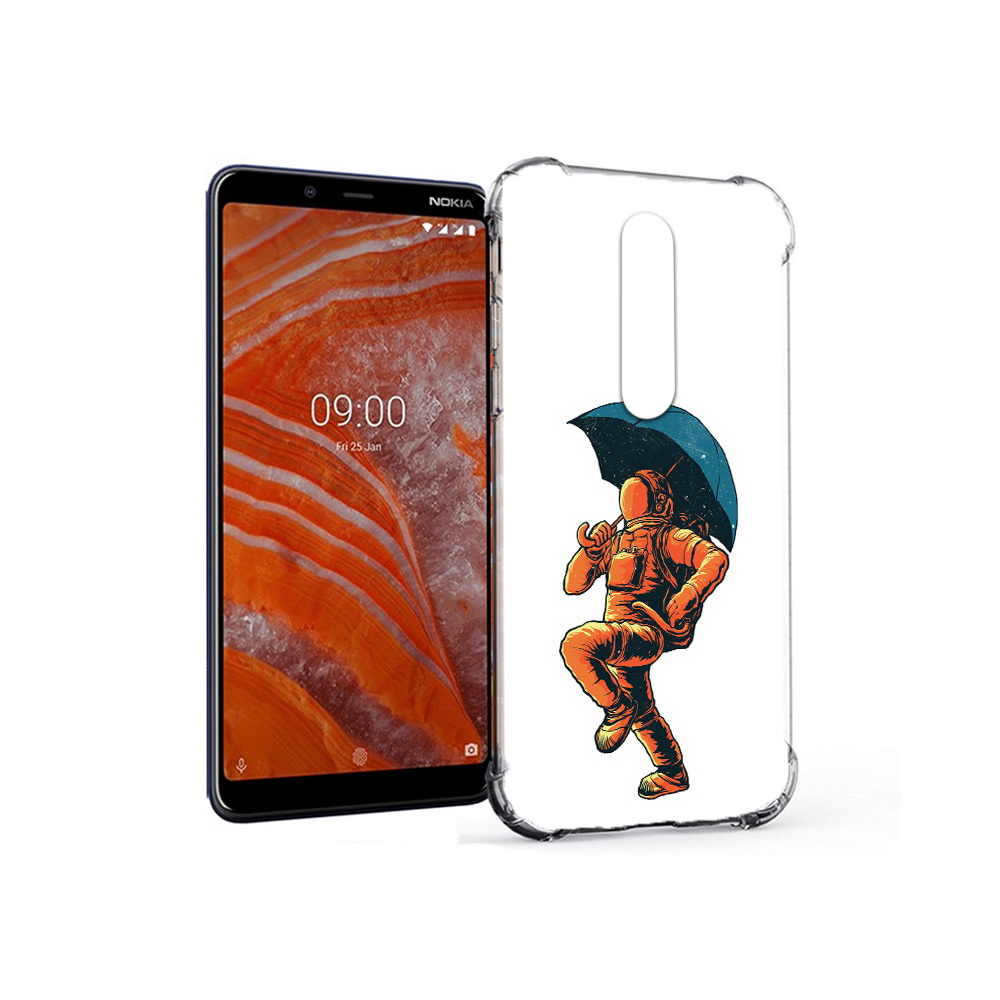 

Чехол MyPads Tocco для Nokia 3.1 Plus шагающий космонавт с зонтом (PT121397.96.695), Прозрачный, Tocco