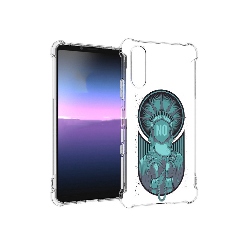 

Чехол MyPads Tocco для Sony Xperia 10 III статуя свободы зеленый (PT161504.223.623), Прозрачный, Tocco
