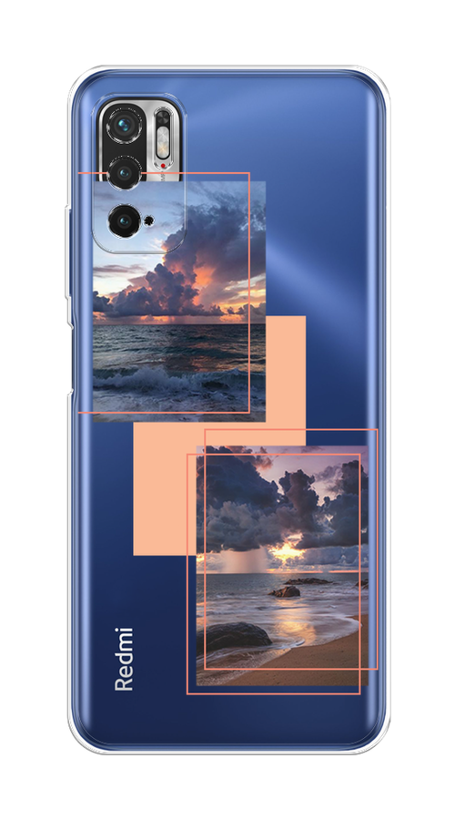 

Чехол на Xiaomi Redmi Note 10T/10 5G "Sky collage", Розовый;прозрачный;синий, 310750-1