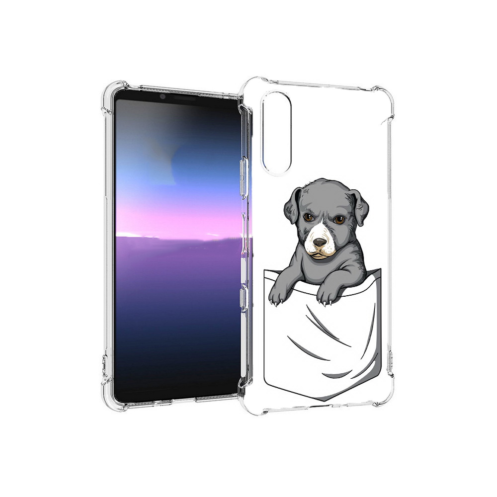 

Чехол MyPads Tocco для Sony Xperia 10 III собачка в кармане (PT161504.223.611), Прозрачный, Tocco