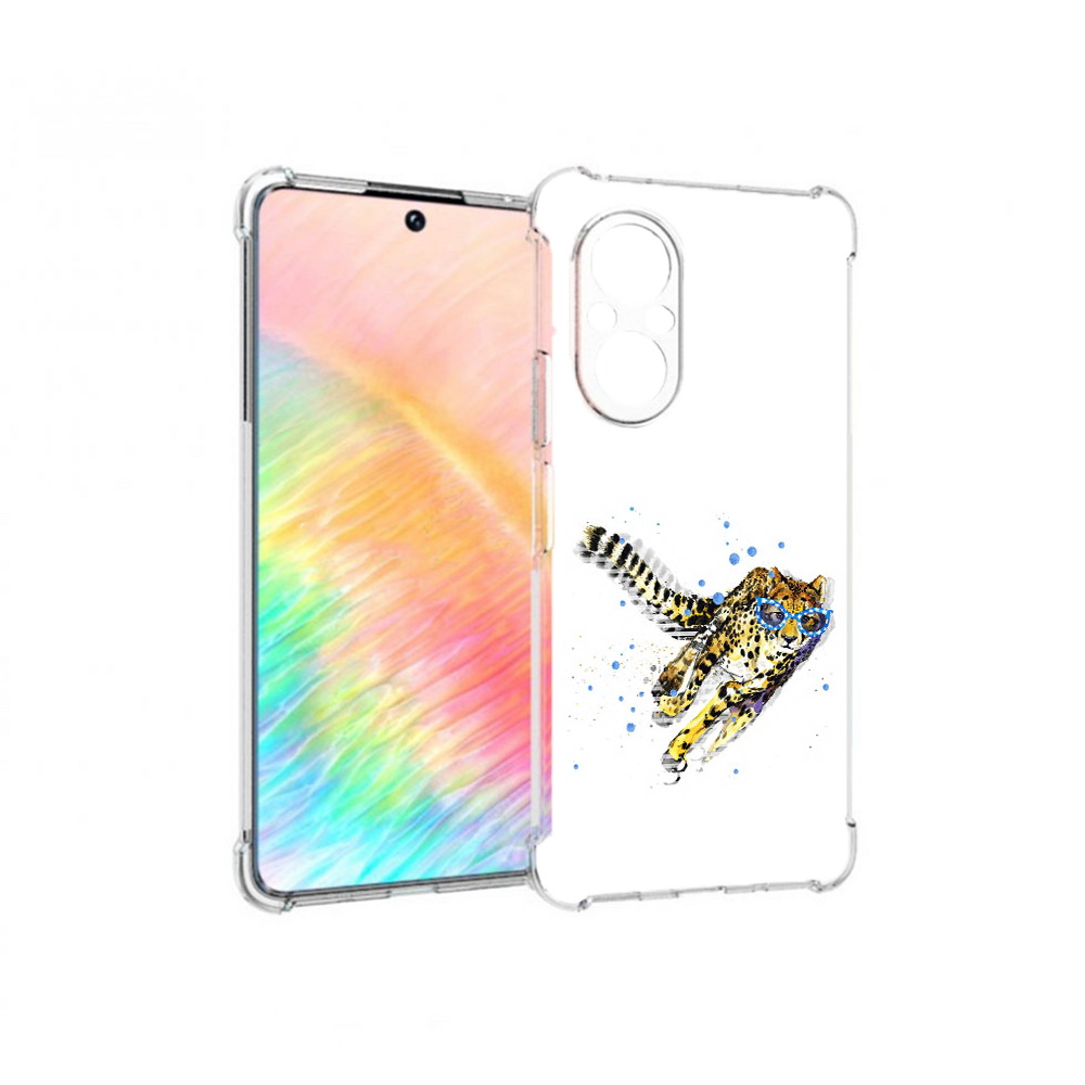 

Чехол MyPads Tocco для Honor 50 SE гепард в очках (PT223907.20.287), Прозрачный, Tocco
