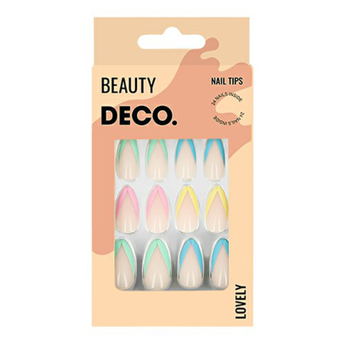 Набор накладных ногтей DECO. Lovely Bright Mood с клеевыми стикерами 48 шт стикерная мозаика форменными стикерами лисичка