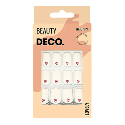 Набор накладных ногтей DECO. Lovely Hearts с клеевыми стикерами 48 шт стикерная мозаика форменными стикерами лисичка