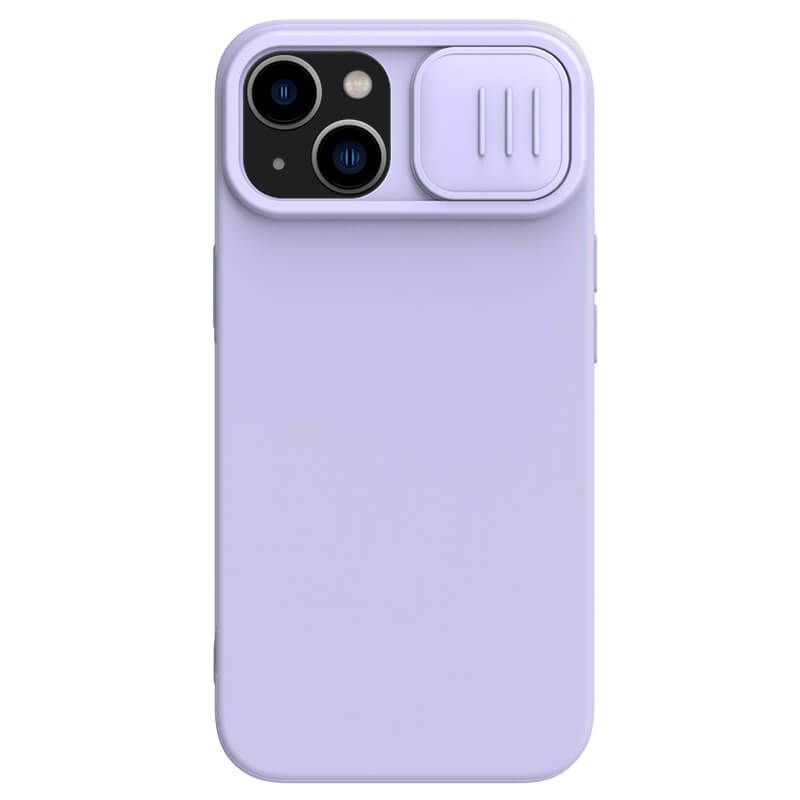 фото Накладка nillkin camshield silky magnetic silicone case для iphone 14+ (сиреневый)