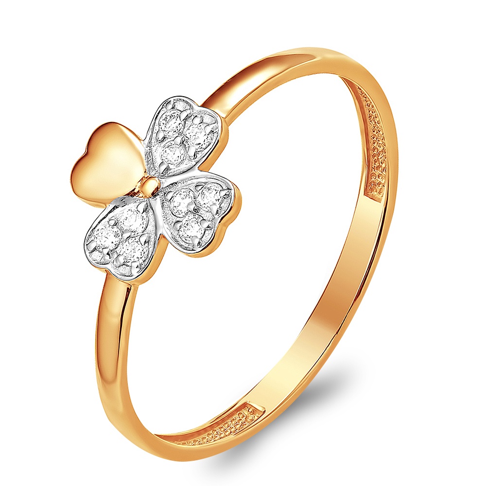 

Кольцо из красного золота с фианитом р. , 585Gold 301011740, 301011740
