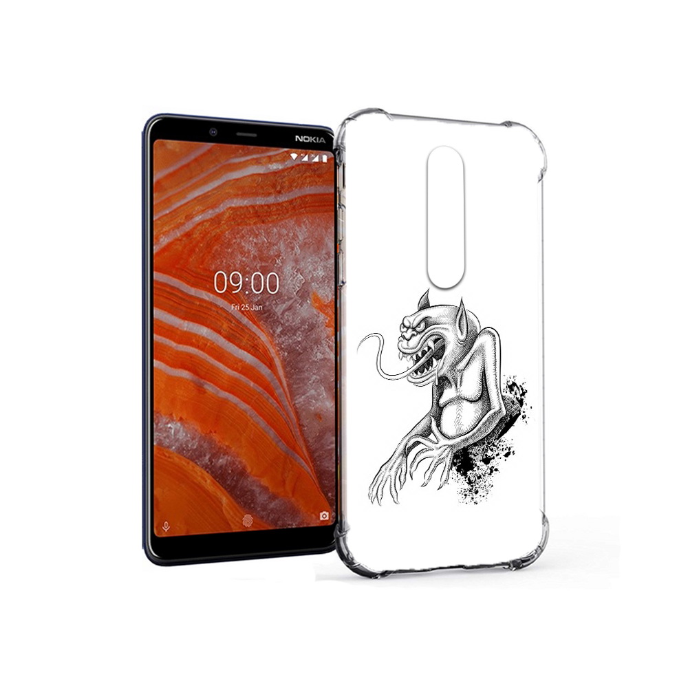 

Чехол MyPads Tocco для Nokia 3.1 Plus чорт (PT121397.96.692), Прозрачный, Tocco