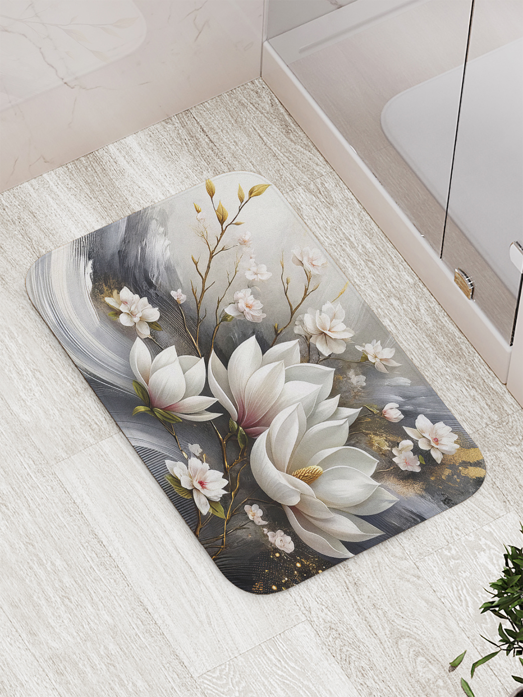 

Коврик для ванной и туалета мягкий JoyArty "Цветочная картина маслом", bath_sd3307