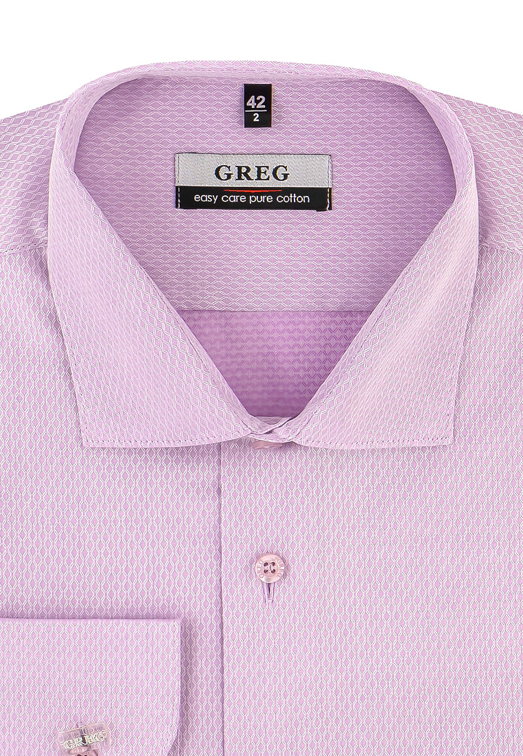 

Рубашка мужская Greg 01-00013833 фиолетовая 41, Фиолетовый, 01-00013833