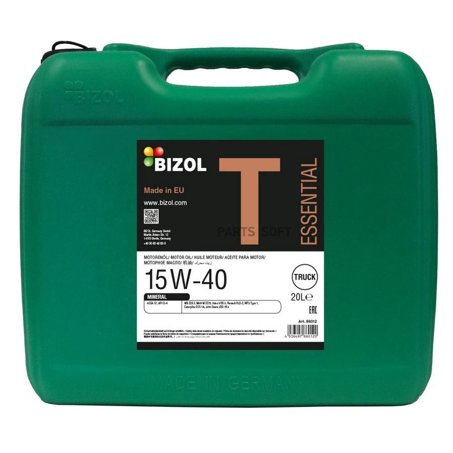 Моторное масло Bizol Truck Essential 15W40 20л 100045013443